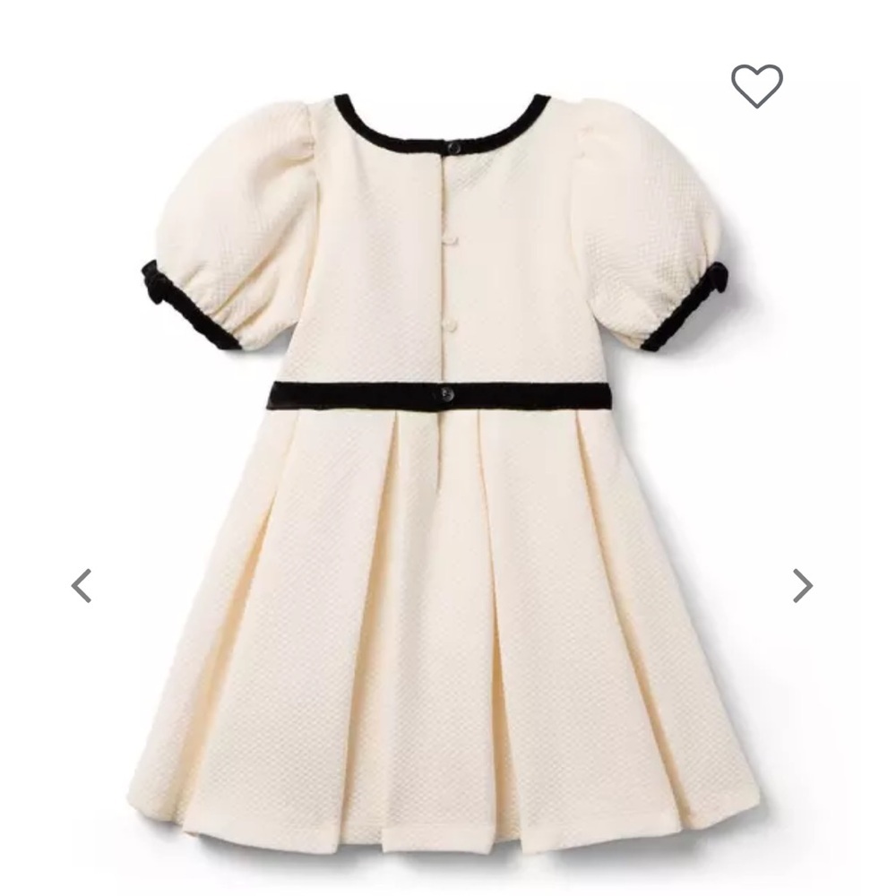 Janie and Jack Ivory Dress with Black Accents - Picture 2 of 4